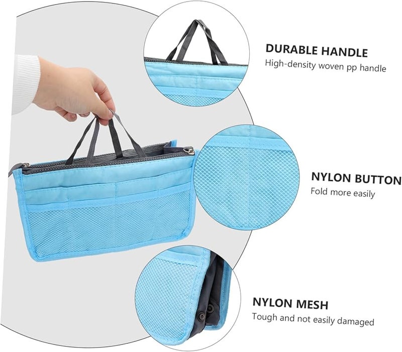 Safigle Elegant Blue Double Zipper Toiletry Bag For Travel And Daily Use - Image 5